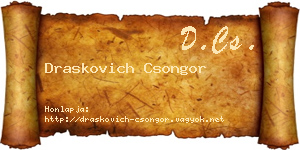 Draskovich Csongor névjegykártya