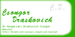 csongor draskovich business card